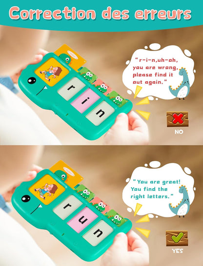 Jeu d’orthographe interactif: 110 Cartes Montessori Parlantes en Anglais "Vert"