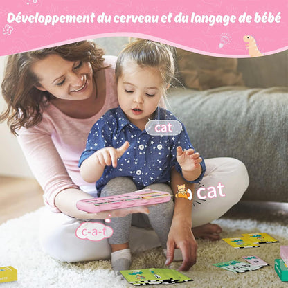 Jeu d’orthographe interactif: 110 Cartes Montessori Parlantes en Anglais  "Rose"