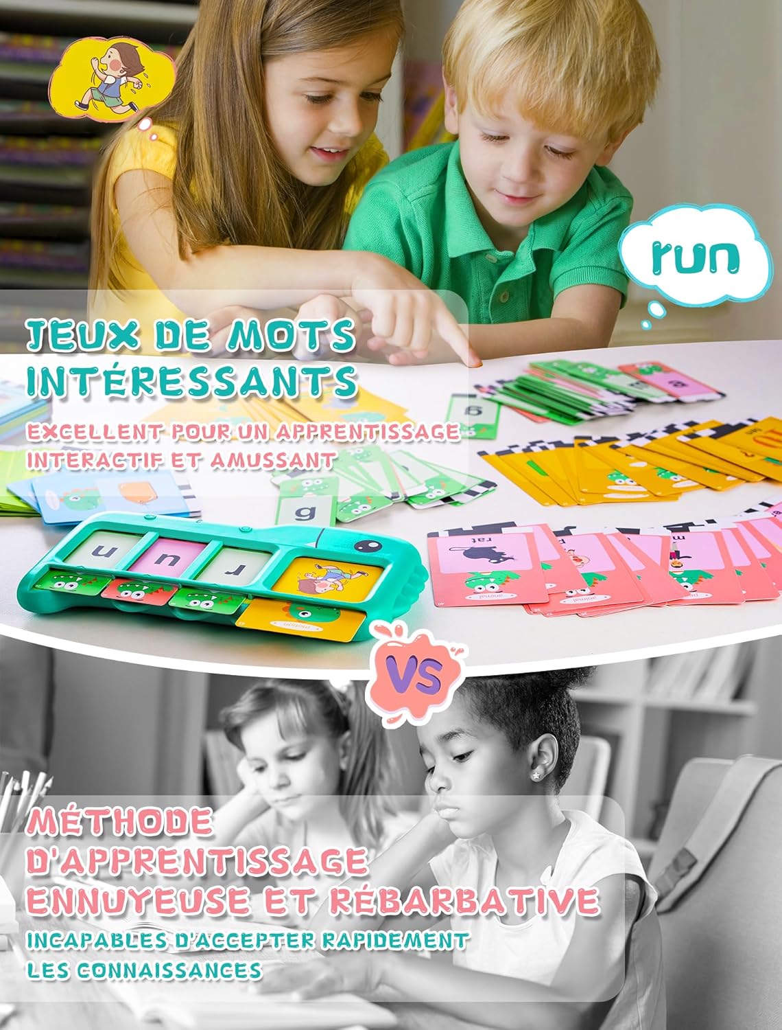 Jeu d’orthographe interactif: 110 Cartes Montessori Parlantes en Anglais "Vert"