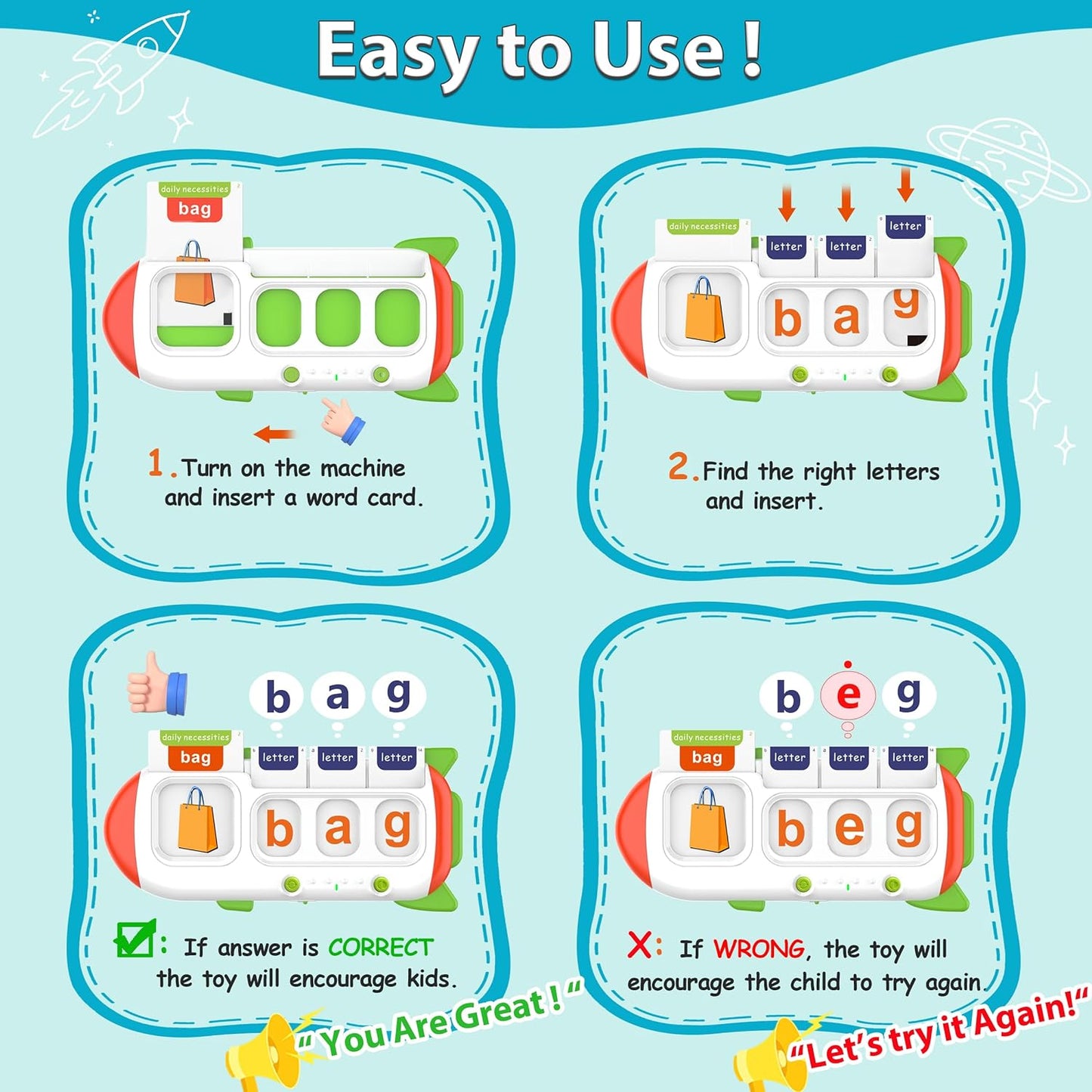 Jeu d’orthographe interactif: 107 Cartes Montessori Parlantes en Anglais "Orange"