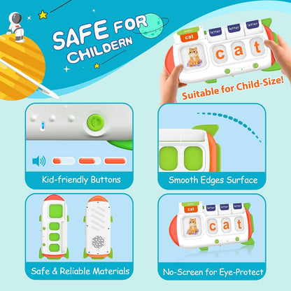 Jeu d’orthographe interactif: 107 Cartes Montessori Parlantes en Anglais "Orange"