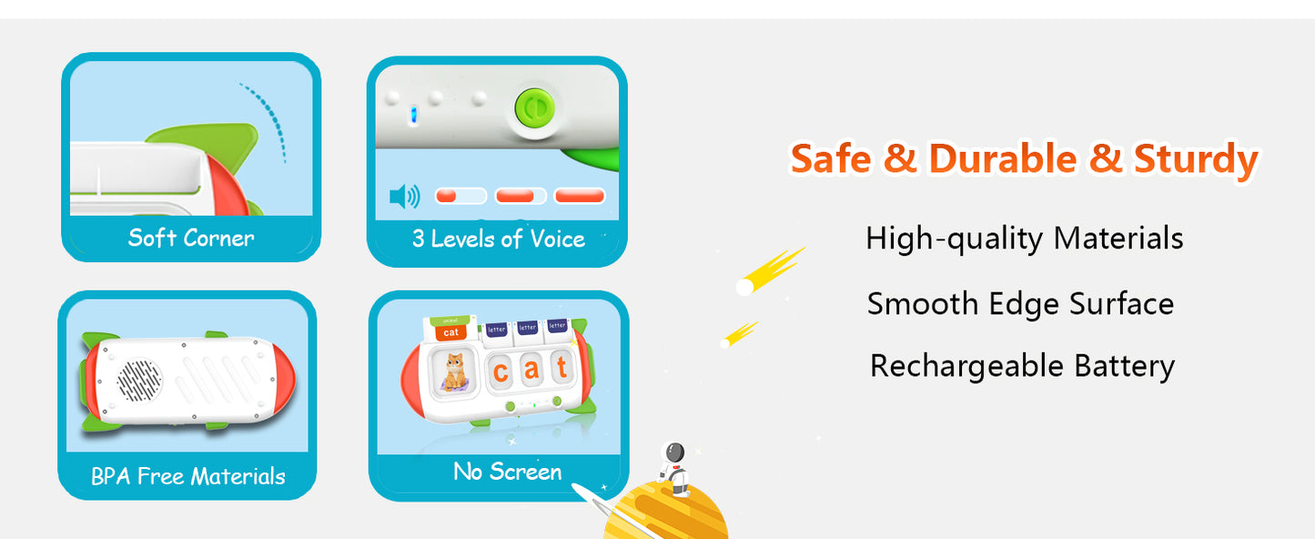 Jeu d’orthographe interactif: 107 Cartes Montessori Parlantes en Anglais "Orange"